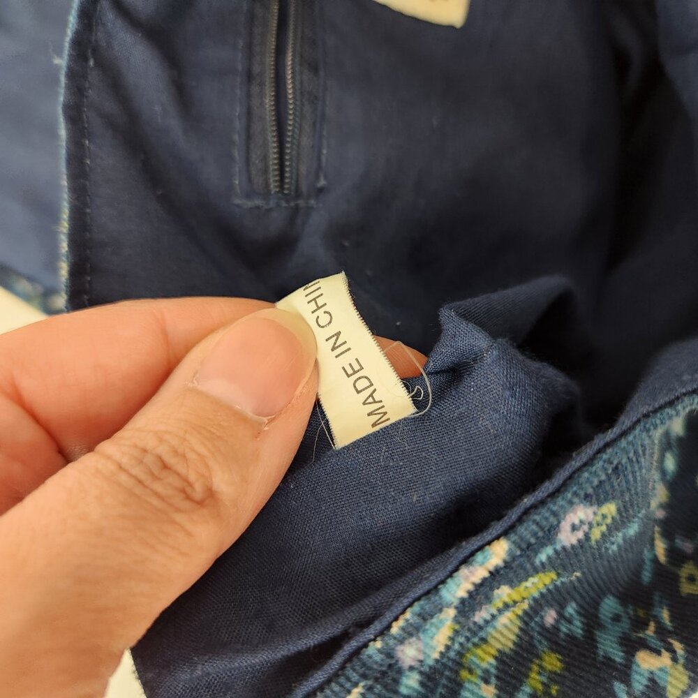 Levis Bag Womens Blue Micro Floral Corduroy Vintage Shoulder Y2K Jean Pockets - Picture 12 of 16